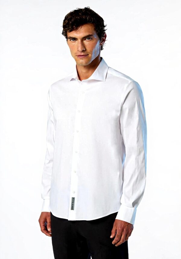 Camicia North Sails Popeline Tecnico Uomo Bianco Navy