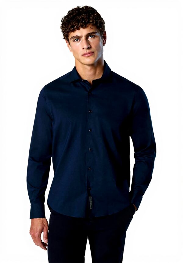 Camicia North Sails Popeline Tecnico Uomo Bianco Navy