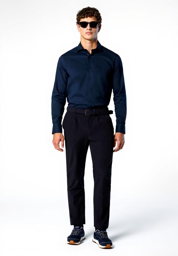 Camicia North Sails Popeline Tecnico Uomo Bianco Navy