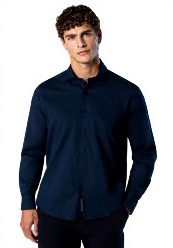 Camicia North Sails Popeline Tecnico Uomo Bianco Navy