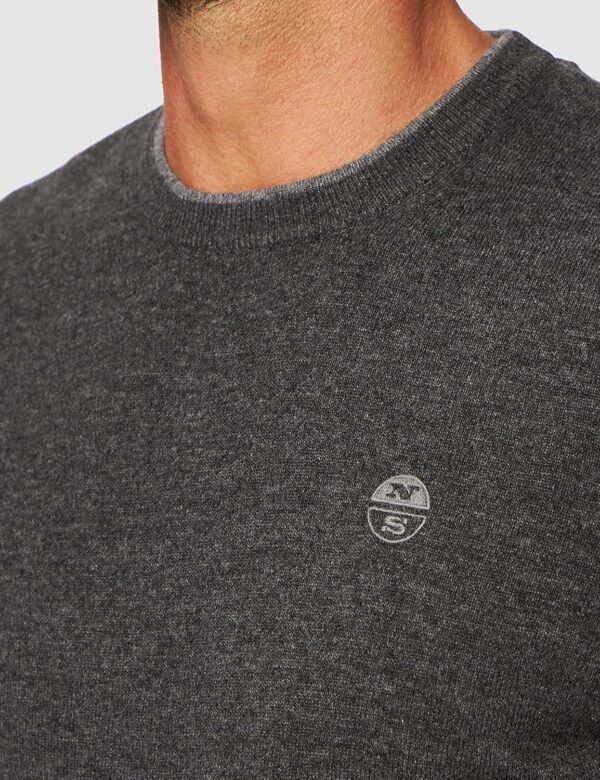Maglione Uomo North Sails Crewneck Tipping Fibre Naturali-2