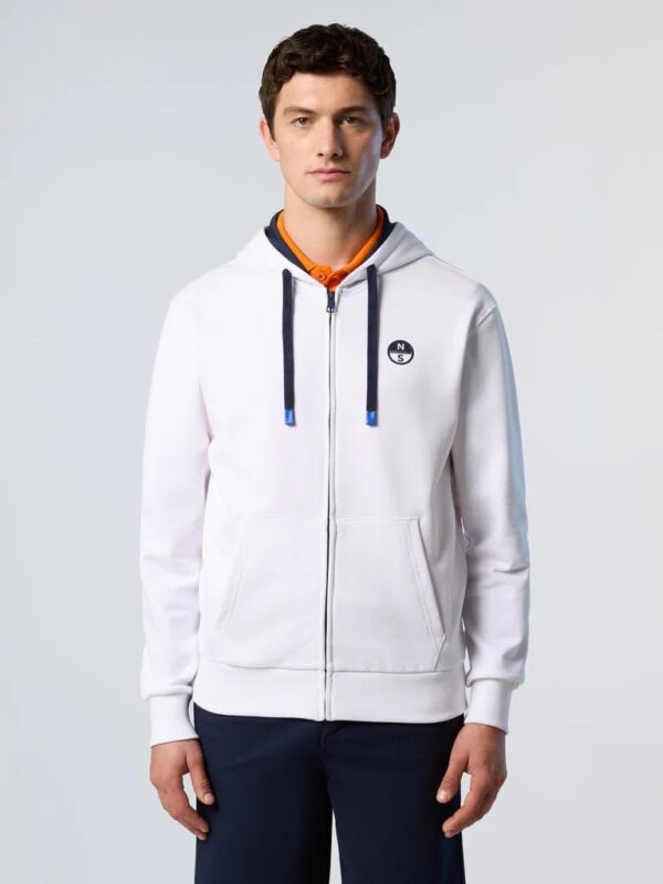 Felpa North Sails Uomo Cotone Organico Full Zip Hoodie-5