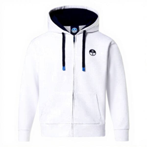 Felpa North Sails Uomo Cotone Organico Full Zip Hoodie