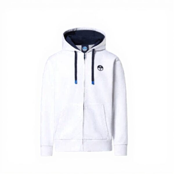Felpa North Sails Uomo Cotone Organico Full Zip Hoodie