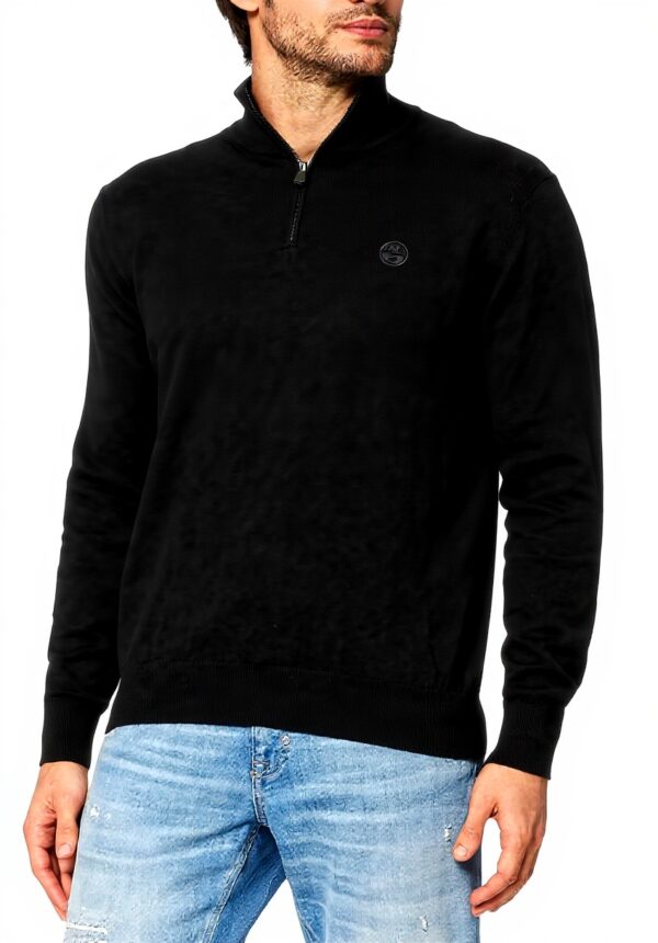 Maglione Uomo North Sails Mezza Cerniera Misto Cotone Lana