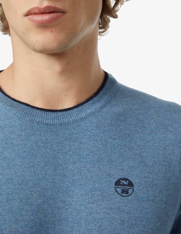 Maglione North Sails Uomo Misto Lana Casual Azzurro 699775-4