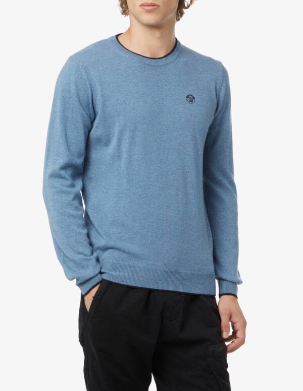 Maglione North Sails Uomo Misto Lana Casual Azzurro 699775-1