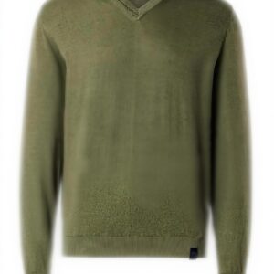 Maglione North Sails Scollo V Logo Uomo Cotone Organico