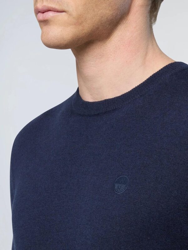 Maglione North Sails Uomo Blu Cotone Lana Classico-3