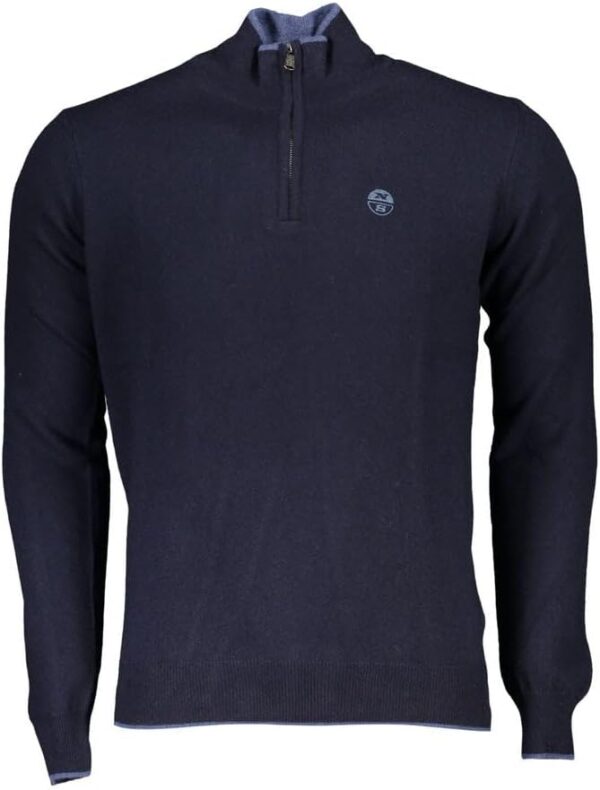 Maglione Uomo North Sails Mezza Zip Blu Scuro Maglieria-0