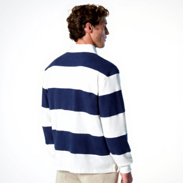 North Sails Polo Rugby Uomo Cotone Organico Maniche Lunghe