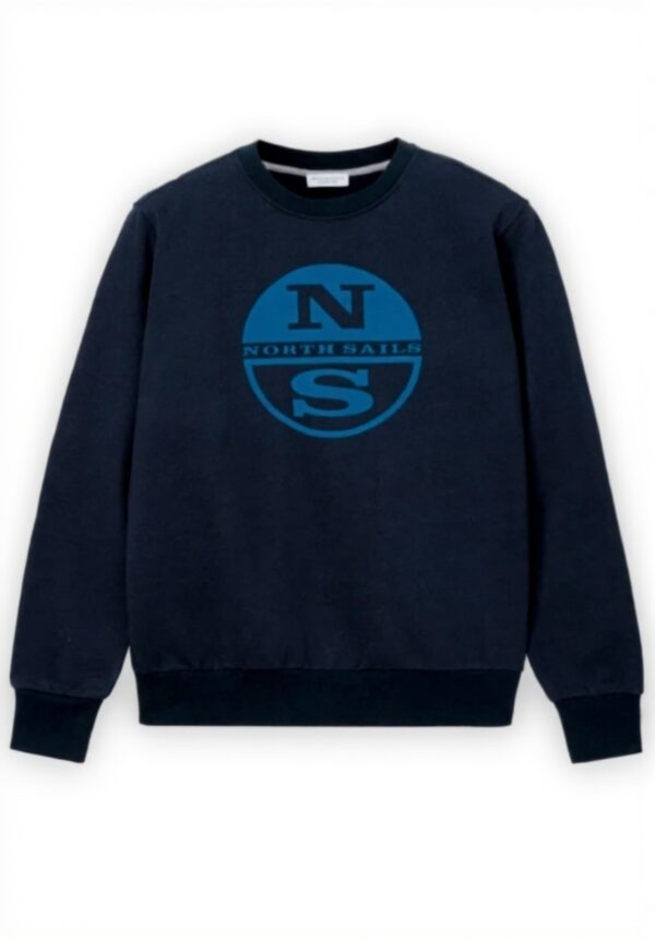 Felpa senza cappuccio North Sails uomo cotone organico logo