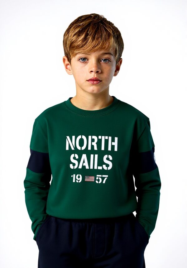 North Sails T-Shirt Bande Maniche Cotone Organico Uomo