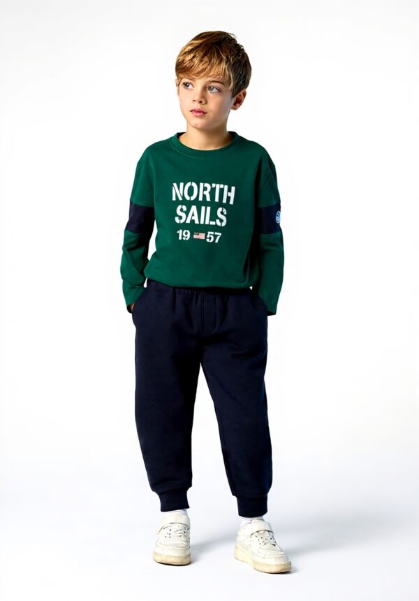 North Sails T-Shirt Bande Maniche Cotone Organico Uomo