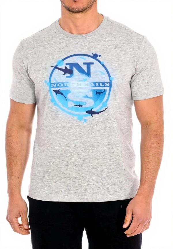 T-shirt Uomo North Sails Manica Corta Grigio Comfort