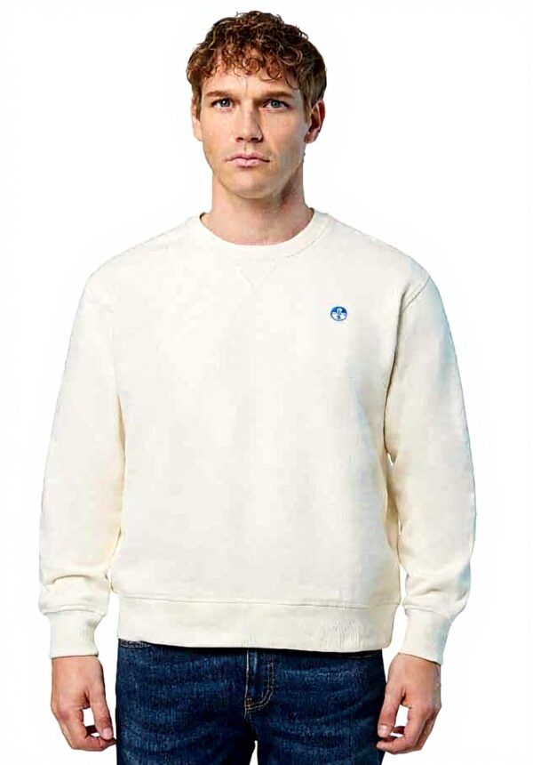 Felpa North Sails con Patch Uomo Cotone Organico