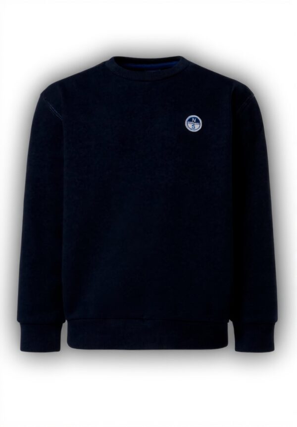 North Sails Felpa Bambini Cotone Organico Patch Logo