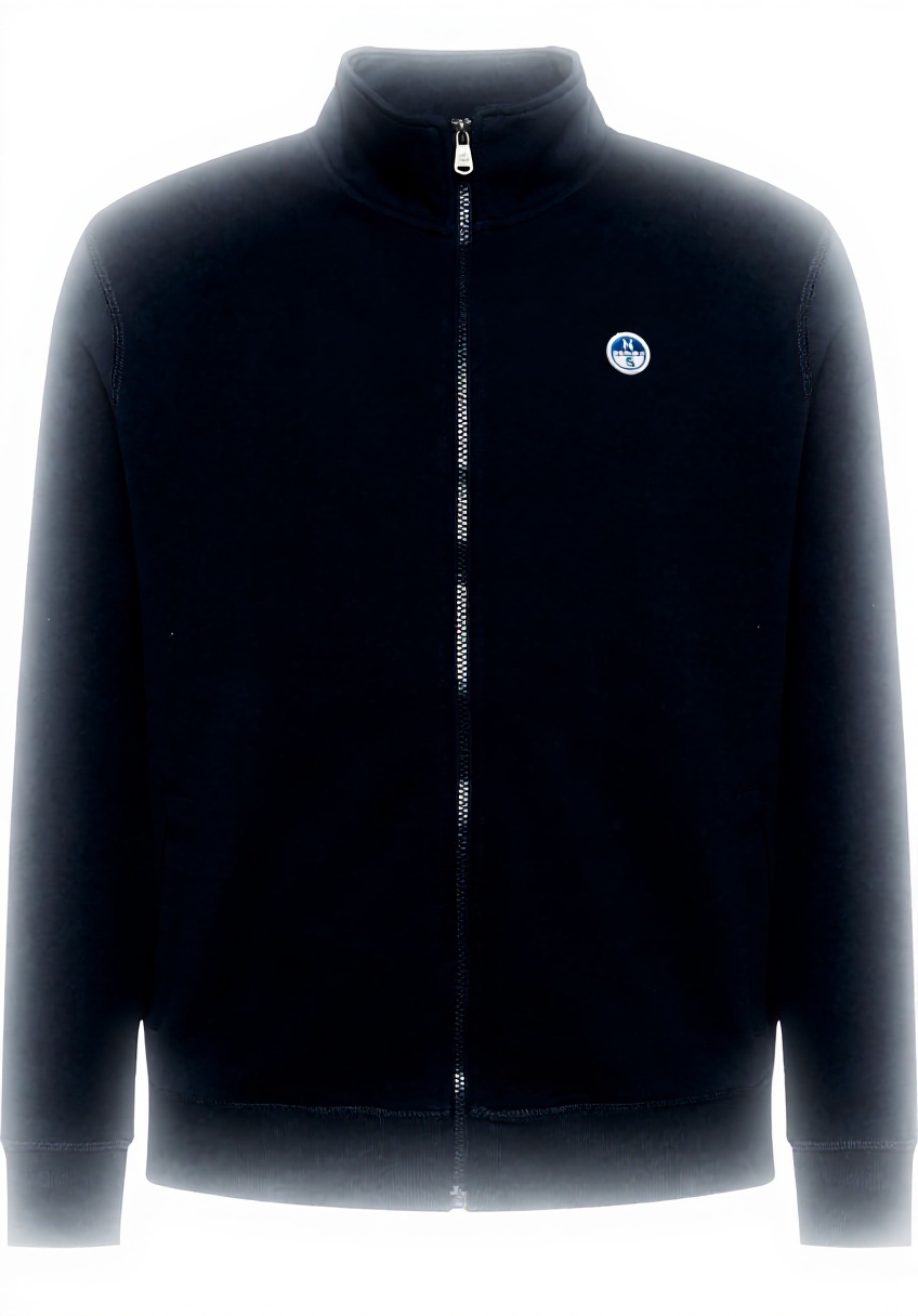 Felpa North Sails con zip indossata in un contesto casual