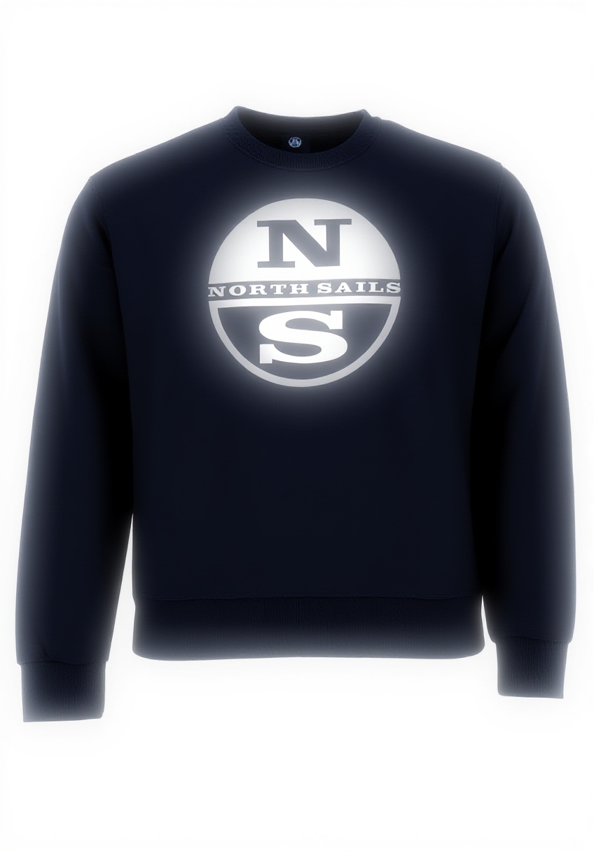 North Sails Felpa Senza Zip Uomo Blu indossata in un contesto casual