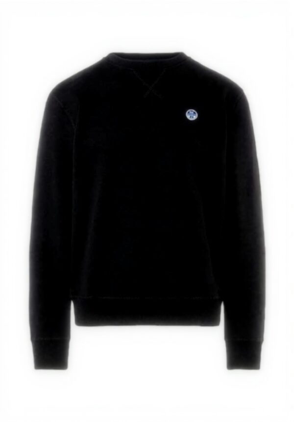 Felpe North Senza Cappuccio Uomo Logo Patch Nero