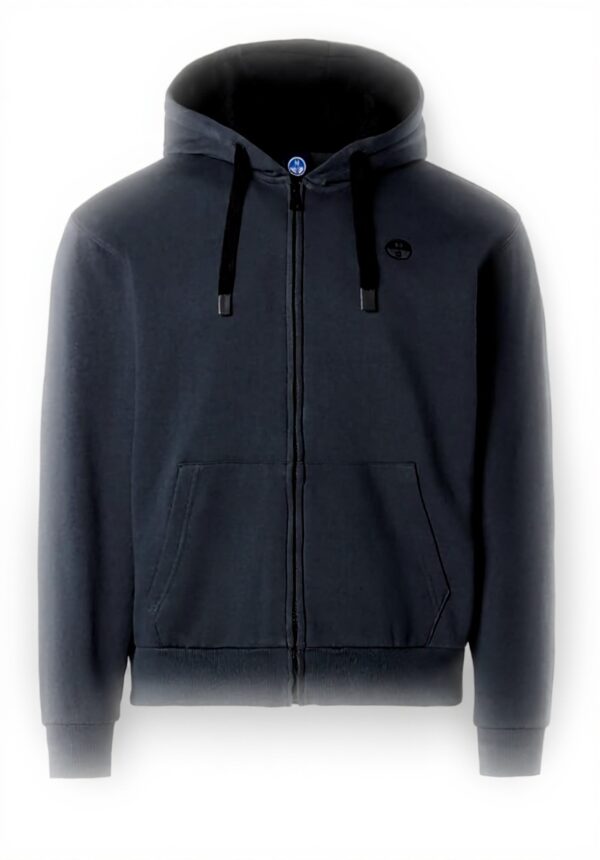 Felpa North Sails Logo Uomo Cotone Biologico Cappuccio