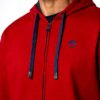 Felpa North Sails Logo Full Zip Uomo Rosso Comoda