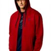 Felpa North Sails Logo Full Zip Uomo Rosso Comoda