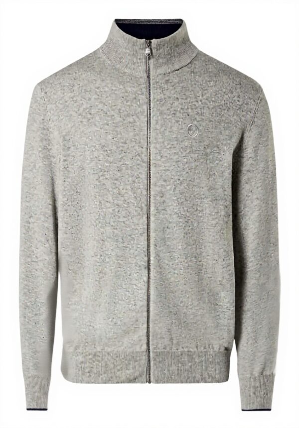 Maglione North Sails con zip logo ricamato cotone organico