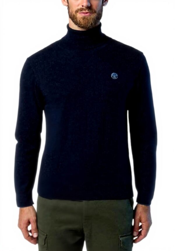 Maglione North Sail Collo Alto Uomo Lana Cachemire Blu