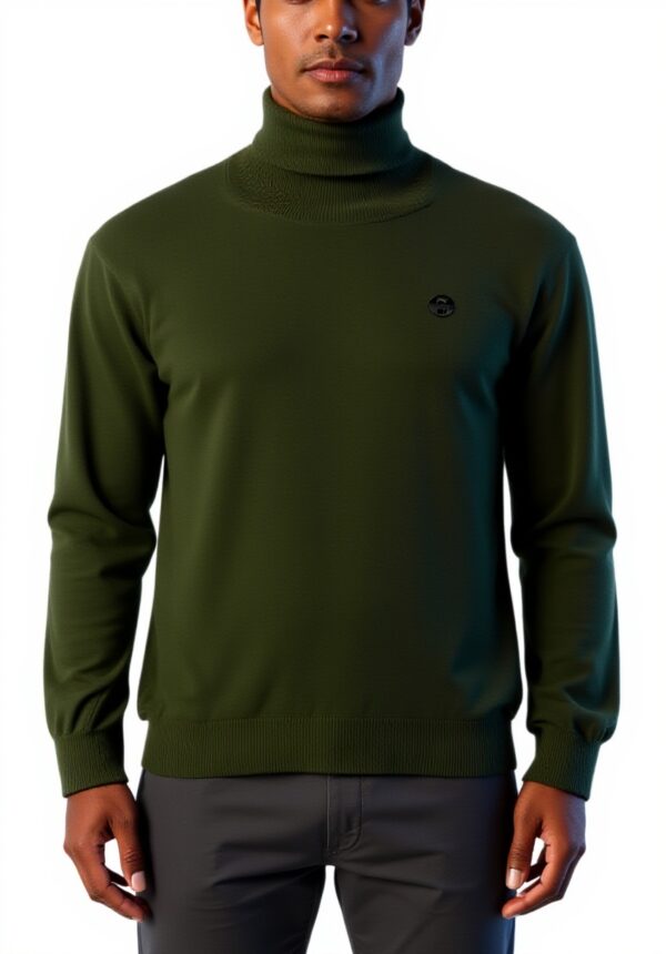 Maglione North Sails Collo Alto Verde Lana Cachemire Uomo