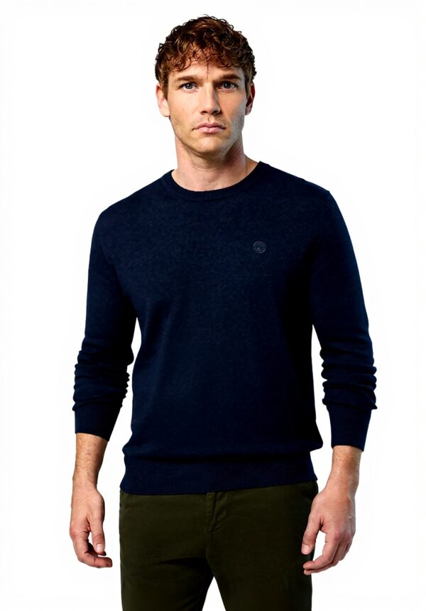 Maglione North Sails Uomo Blu Cotone Lana Classico