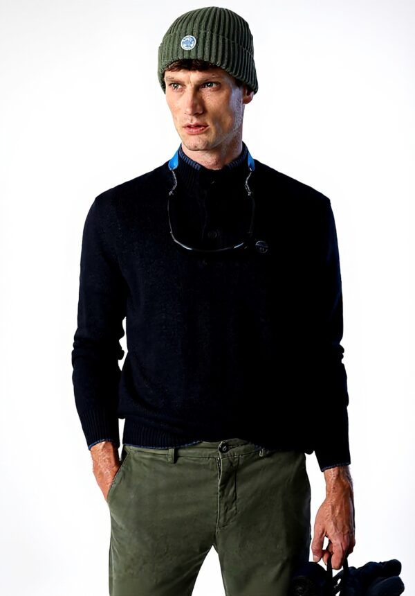 Maglione Uomo North Sails Navy Blue Comodo Elegante