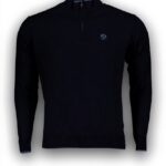 Maglione Uomo North Sails Mezza Zip Blu Scuro Maglieria