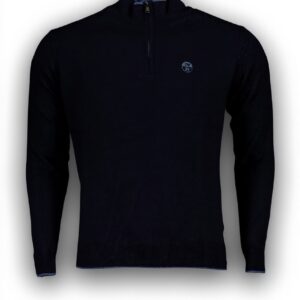 Maglione Uomo North Sails Mezza Zip Blu Scuro Maglieria