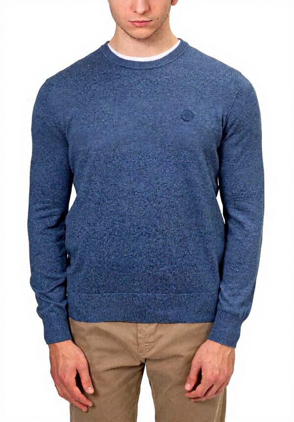 North Sails Pullover Uomo Misto Lana Maglione Blu