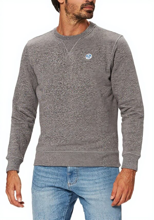 Felpa North Sails Girocollo Logo Cotone Organico Uomo