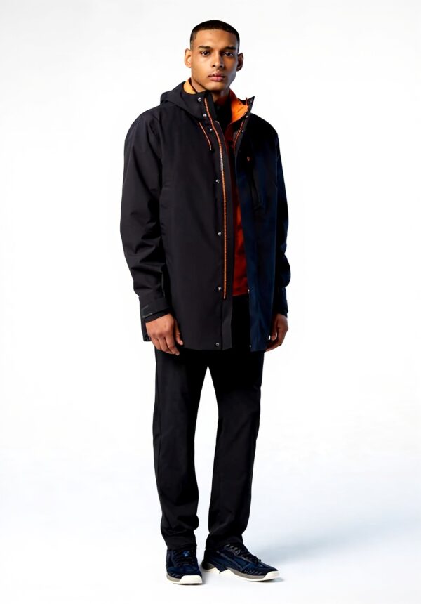 Cappotto North Sails Trench Commuter Nero Stretch Riciclato