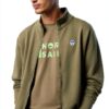 Felpa Zip North Sails Uomo Cotone Biologico Verde Blu-3