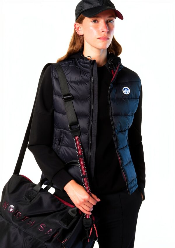 North Sails Gilet Donna Nylon Riciclato Collo Alto Zip-3