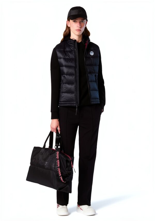 North Sails Gilet Donna Nylon Riciclato Collo Alto Zip-4