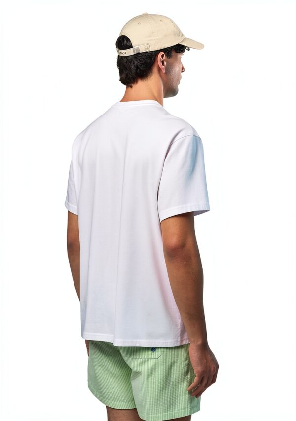 North Sails T-Shirt Uomo Cotone Organico Comodo Nero Bianco-2