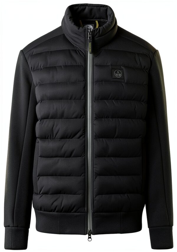 North Sails Felpa Uomo Collo Alto Zip Impermeabile Nero-0