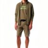 Felpa Zip North Sails Uomo Cotone Biologico Verde Blu-4