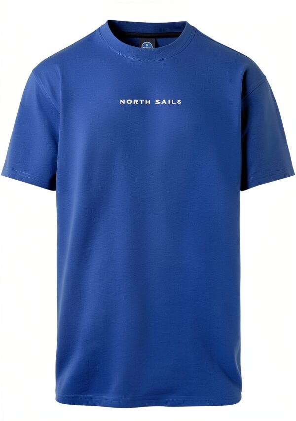 North Sails T Shirt Uomo Cotone Organico Nero Bianco-0
