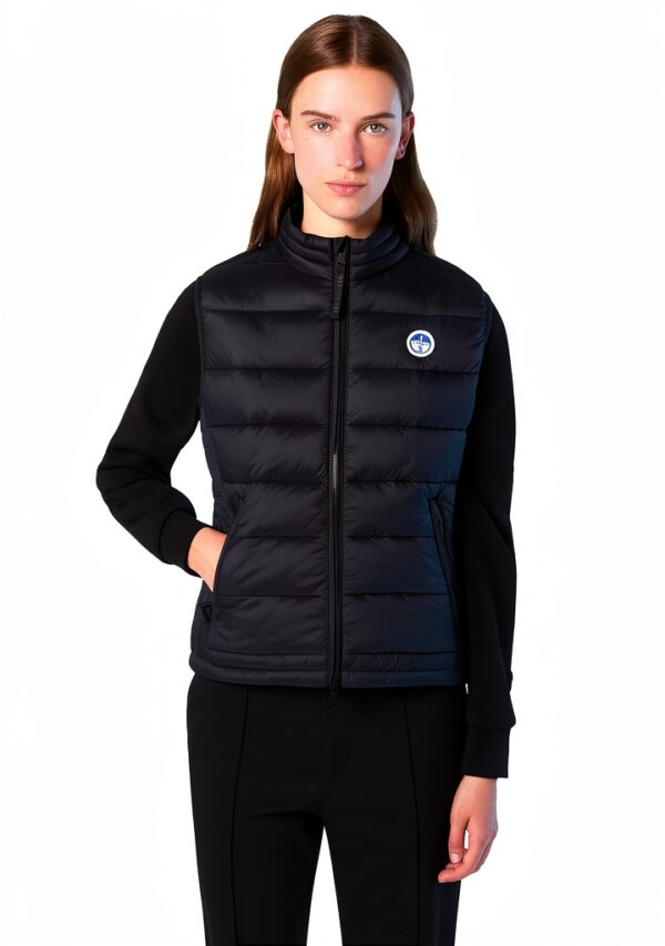 North Sails Gilet Donna Nylon Riciclato Collo Alto Zip-1