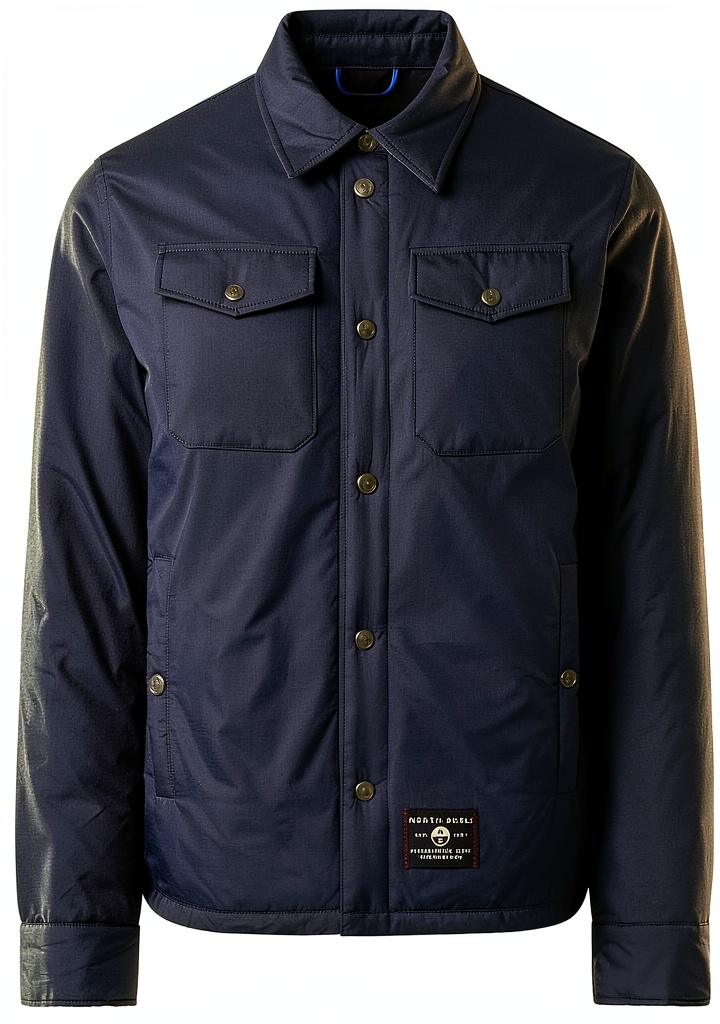 'Giacca North Sails in nylon riciclato indossata all'aperto'