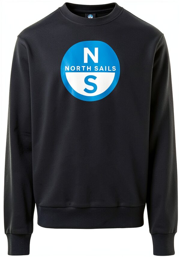 Felpa North Sail Uomo Girocollo Maxi Stampa Cotone