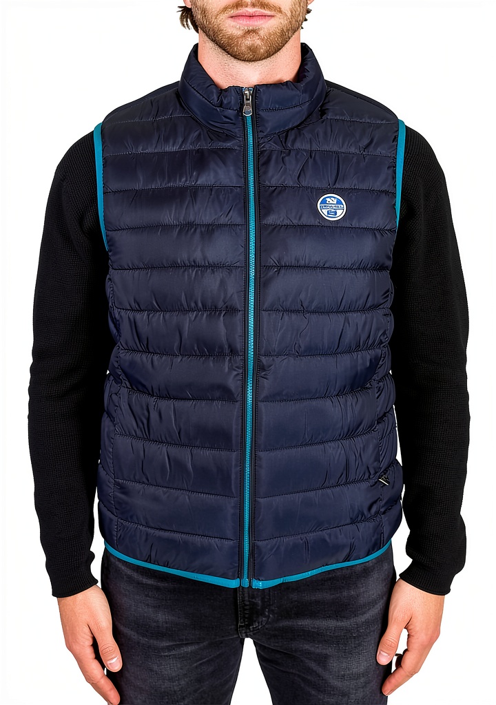 Gilet North Sails indossato in un contesto urbano