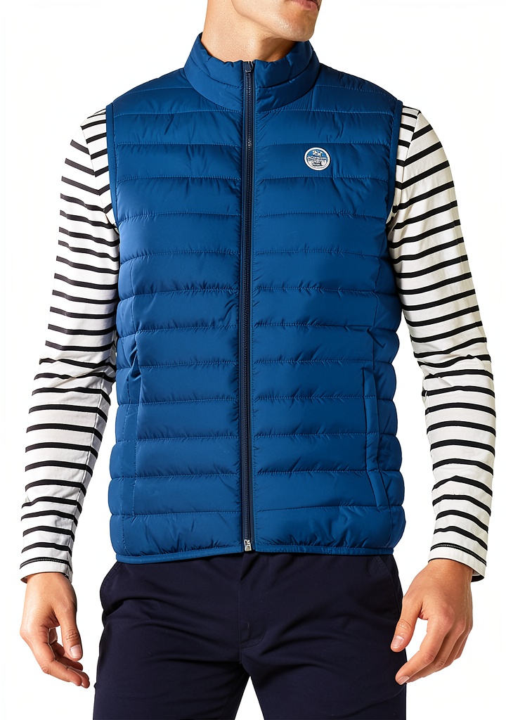 Gilet North Sails indossato in un contesto urbano
