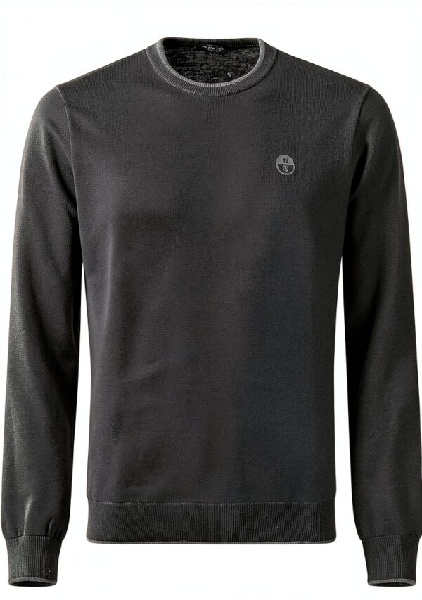 Maglione Uomo North Sails Nero Misto Lana Casual